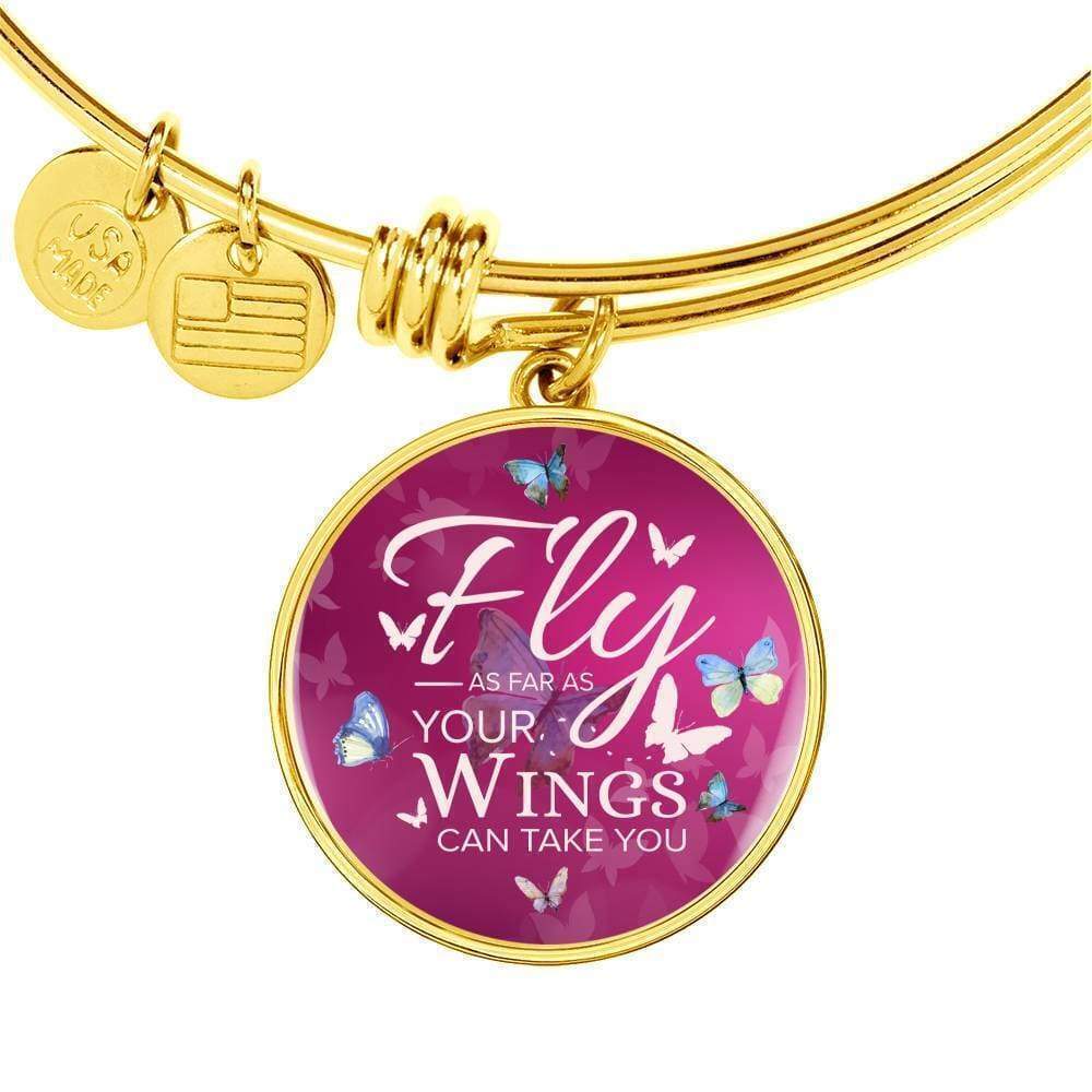 Fly As Far As Your Wings Can Take You Butterflies Personalized Engraved Gold Ci